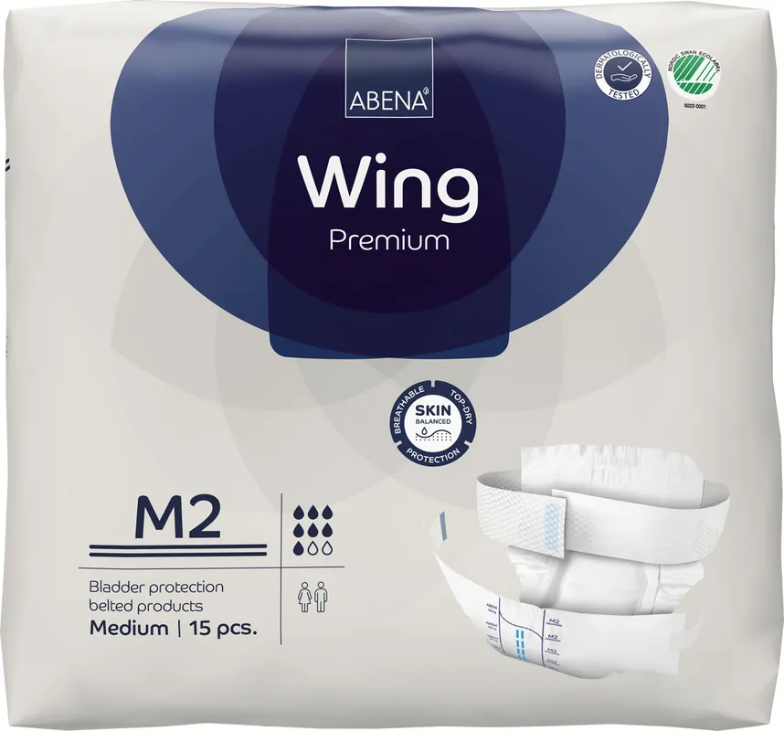 Sichere Zahlung ABENA WING Medium M2 - Inkontinenz-Vorlage mit Gürtel - 15 Stück Einzelpack