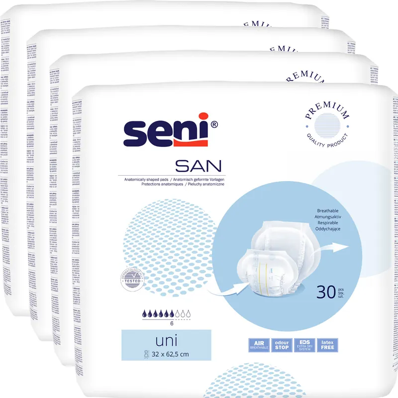 Neuheit Seni SAN UNI - anatomische Vorlagen - 120 (4x30) Stück