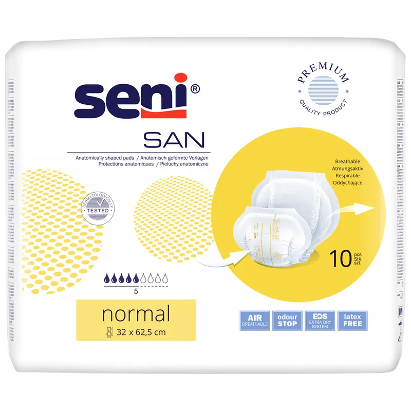 Seni SAN NORMAL - anatomische Vorlagen (10 St. Einzelpack) Direkt Vom Hersteller