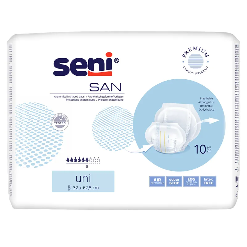 Seni SAN UNI - anatomische Vorlagen (10 St. Einzelpack) Garantierte Lieferung