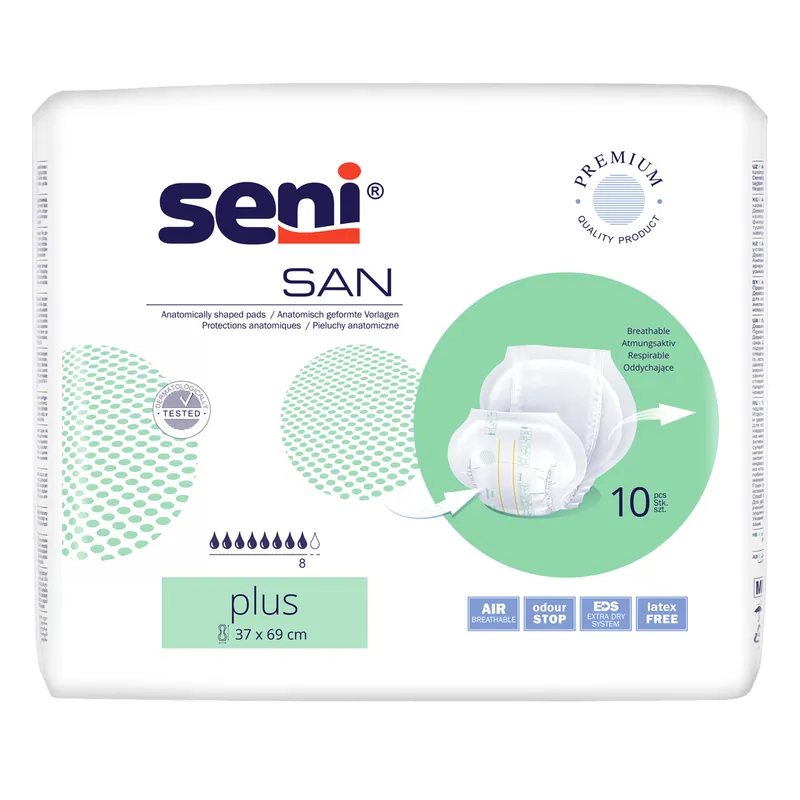 Seni SAN PLUS - anatomische Vorlagen (10 St. Einzelpack) Bestpreis