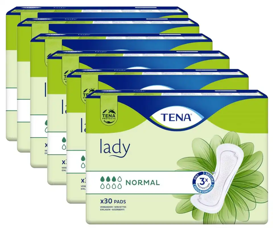 Heißes Angebot TENA Lady NORMAL - Blasenschwäche Einlagen (6x30 Stück)