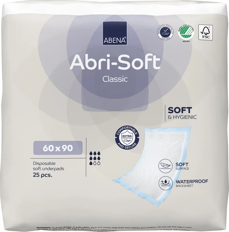 ABENA Abri-Soft CLASSIC Betteinlagen 60 x 90cm (25 Stück Einzelpackung) Meistverkauft