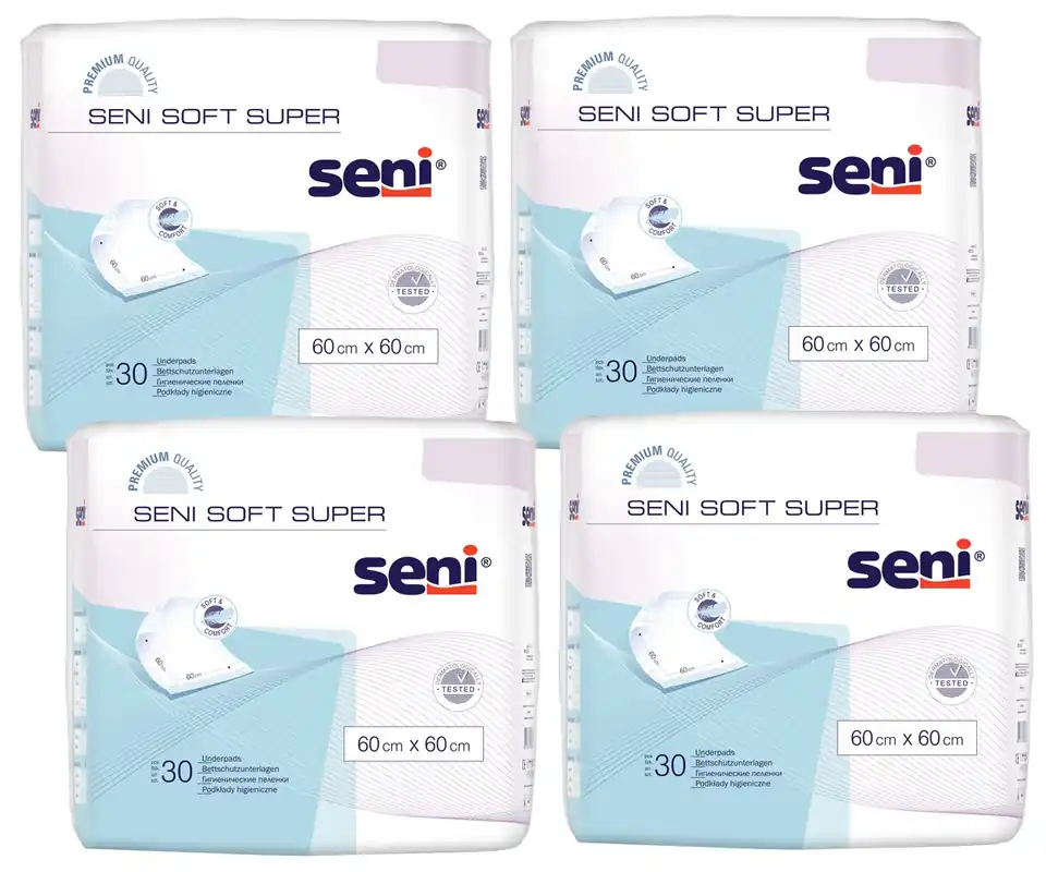 Aktuell SENI Soft SUPER - Krankenunterlagen 60 x 60 cm Flocken - 120 Stück