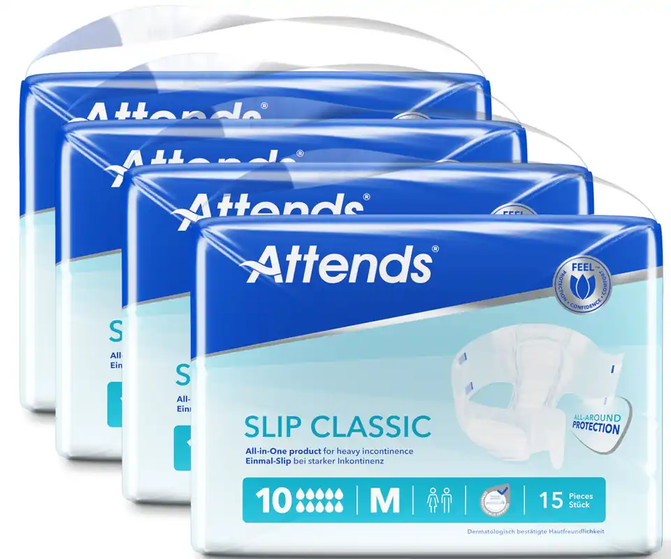 ATTENDS Slip CLASSIC 10 M - Medium, Inkontinenzslip, 60 (4x15) Stück Meistverkauft