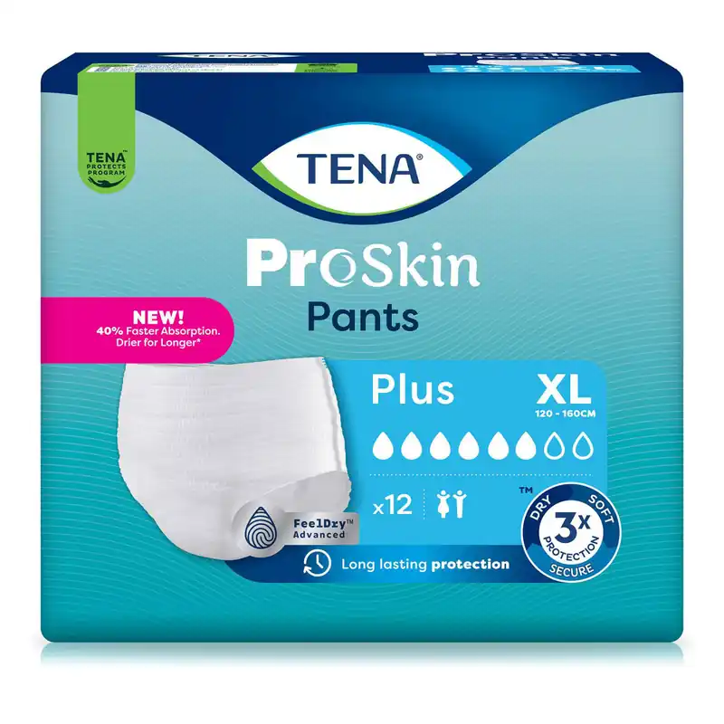 TENA ProSkin Pants PLUS Extra Large (XL) - 12 Stück Einzelpack Neu