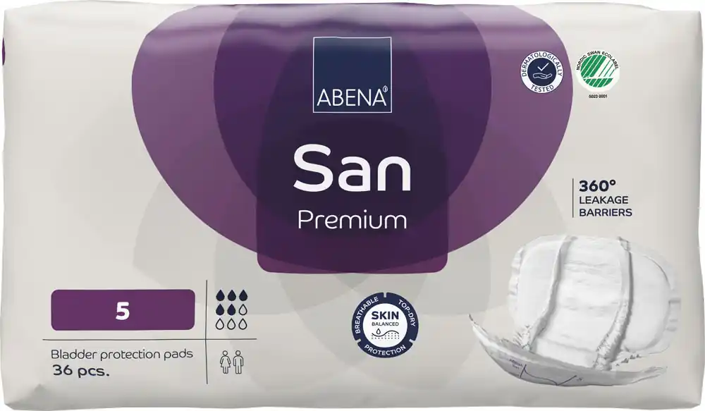 ABENA San PREMIUM 5 - Inkontinenz Vorlagen - 1.200ml (36 St. Packung) Online Kaufen