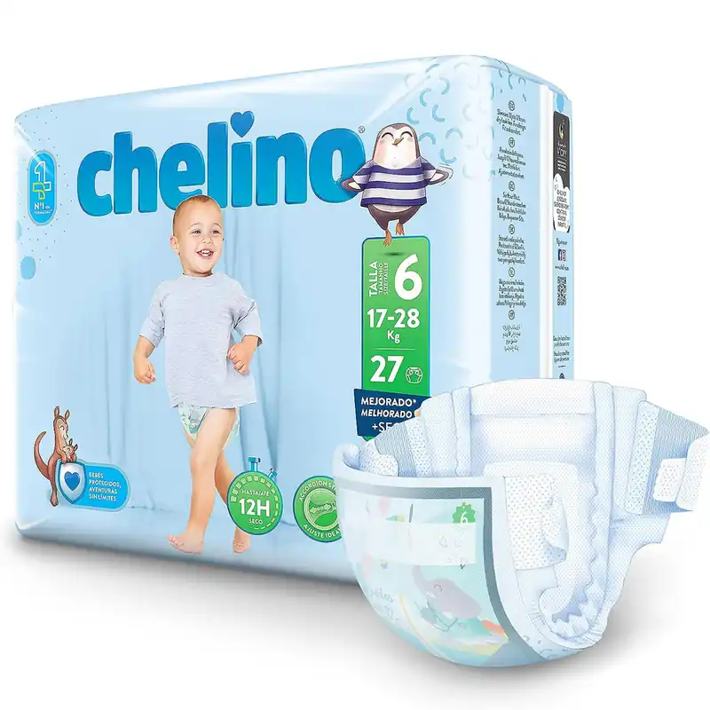 Must-Have Chelino Design- Windeln (T6) EXTRA LARGE 17-28kg 27 Stück Einzelpack