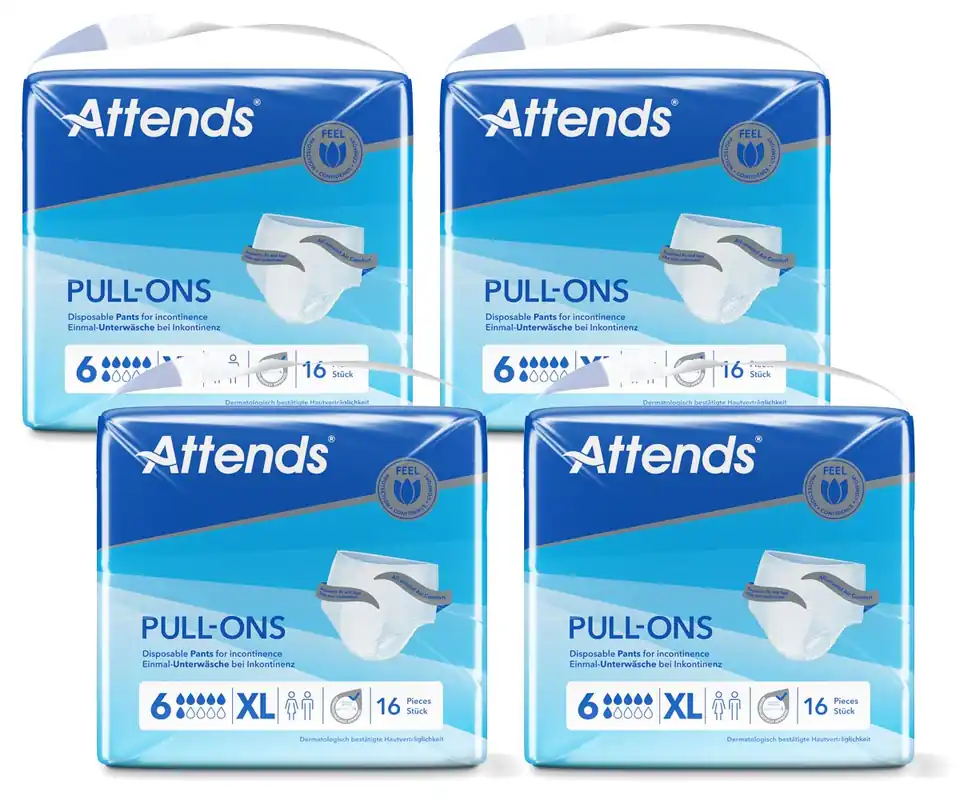 ATTENDS Pull-Ons 6 (Plus) - Inkontinenzpants - Extra-Large - 4x16 Stück Letzte Chance