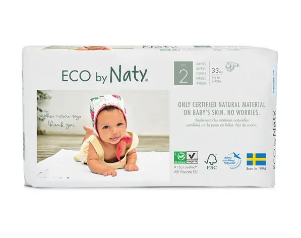Echt Eco by NATY - Ökowindeln Größe 2 Mini 3-6 Kg, 33 St. Einzelpack