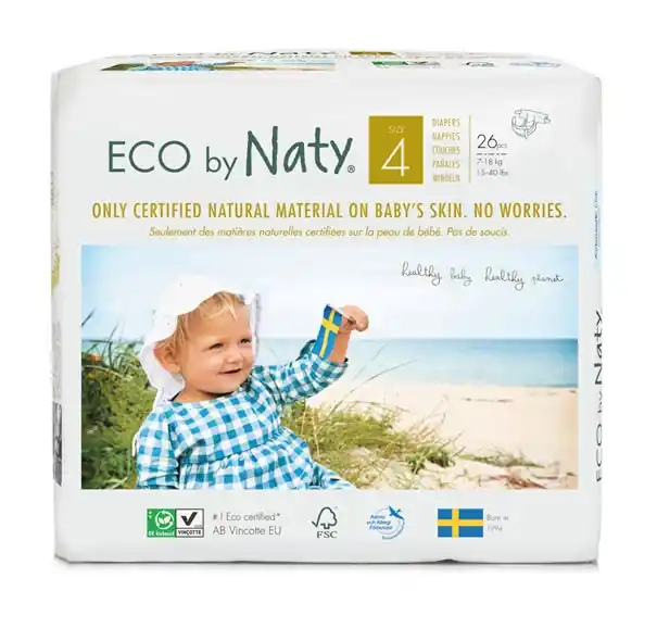 Abverkauf Eco by NATY - Ökowindeln Größe 4 Maxi 7-18 Kg, 26 St. Einzelpack