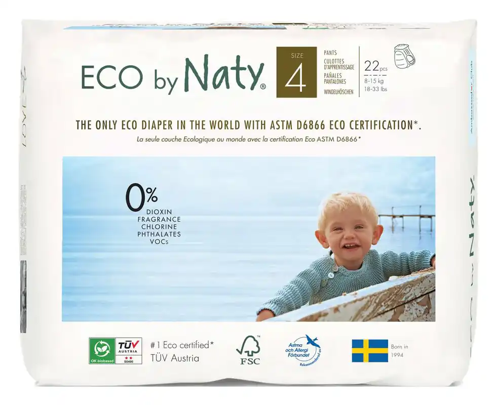 NATY Öko-Windelhöschen (Pants) Größe 4 Maxi 8-15 Kg, 22 Stück Kracherpreis