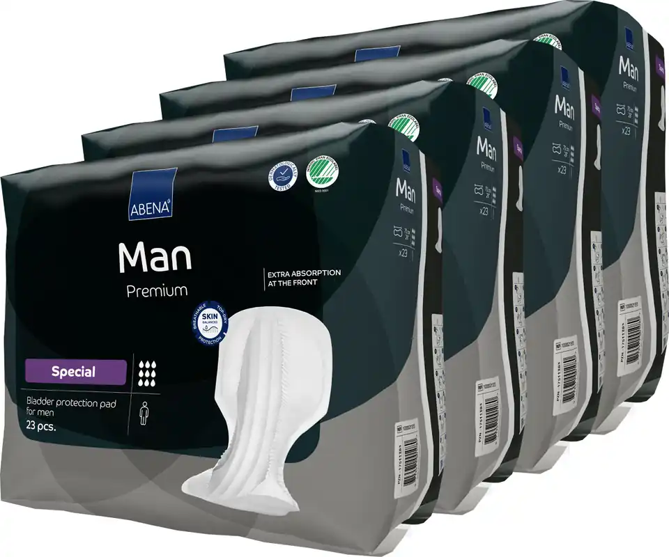 Billig ABENA MAN SPECIAL Premium Herrenvorlagen - 2800ml - (4x23 Stück)