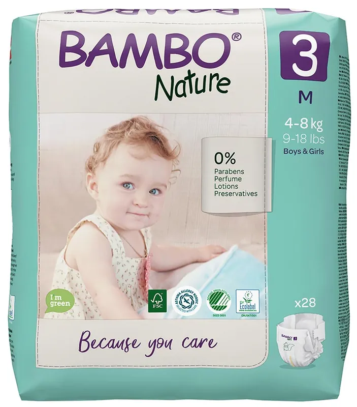Bambo NATURE - Babywindeln Gr. 3 MIDI [M] 4-8 Kg - 28 Stück Einzelpack Jetzt Bestellen