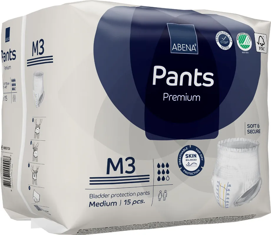 ABENA Pants Premium Medium (M3) Saugstärke 3 - 15 St. Packung Expressversand