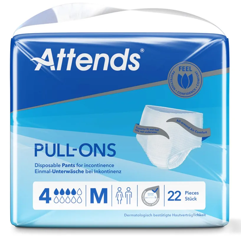 ATTENDS Pull-Ons 4 - Inkontinenzpants - (M) Medium - 22 St. Einzelpack Top-Seller
