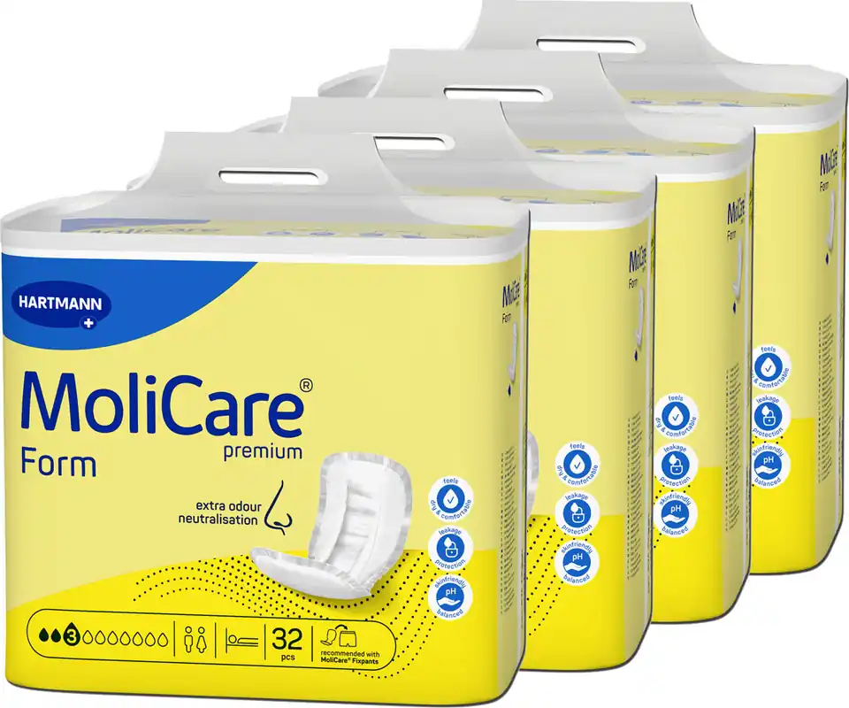 HARTMANN MoliCare® Premium Form 3 Tropfen (Inkontinenzvorlage) - (4x32 Stück) Abverkauf