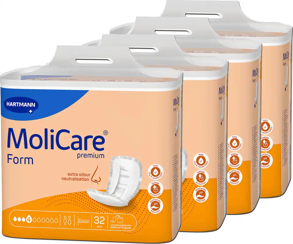 Zertifiziert HARTMANN MoliCare® Premium Form 4 Tropfen (Inkontinenzvorlage) - 4x32 Stück