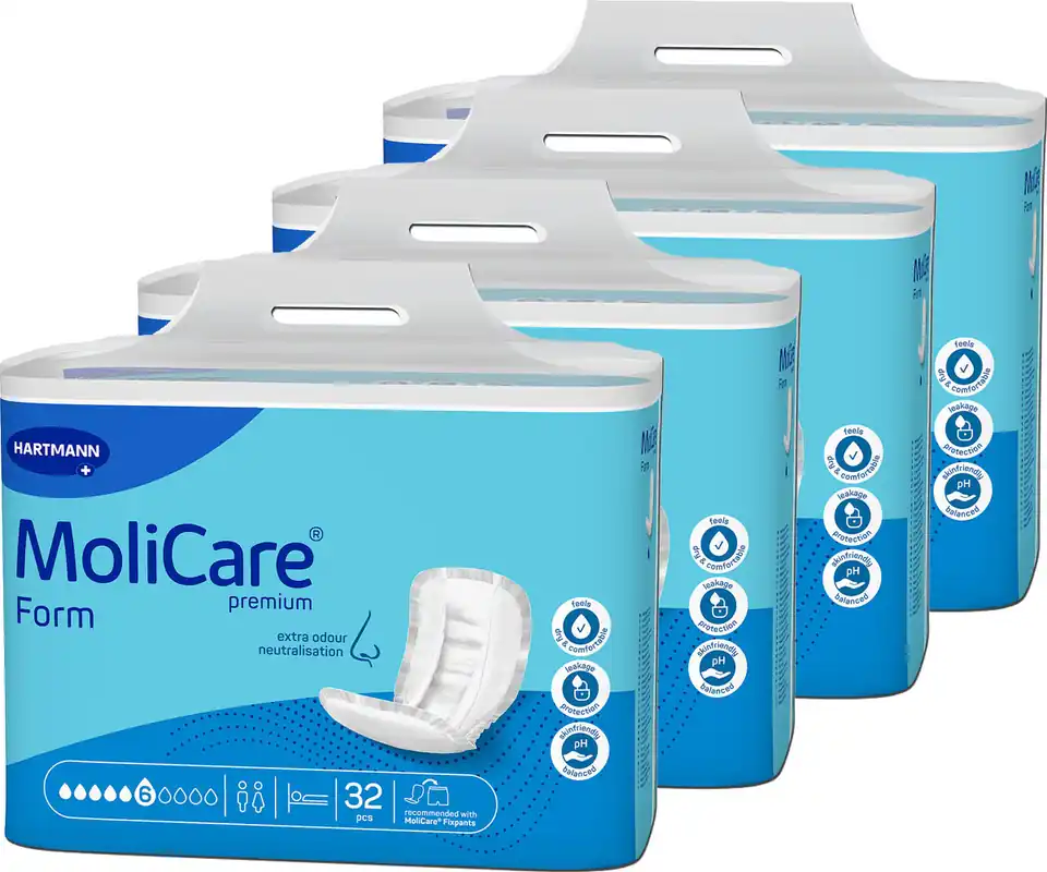 HARTMANN MoliCare® Premium Form 6 Tropfen (Inkontinenzvorlage) - 4x32 Stück Bestpreis