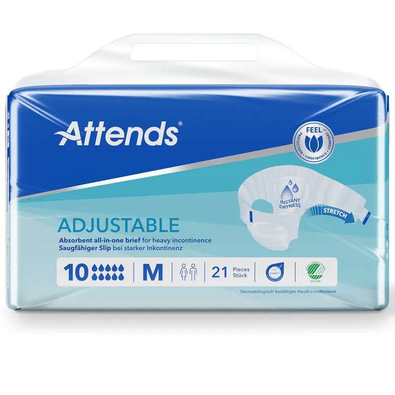 Saisonangebot ATTENDS Adjustable 10 Medium (M), flexibler Hüftbund - 21 Stück Einzelpack