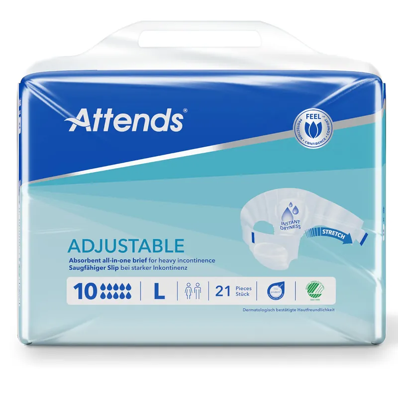 ATTENDS Adjustable 10 Large (L), flexibler Hüftbund - 21 Stück Einzelpack Jetzt Bestellen