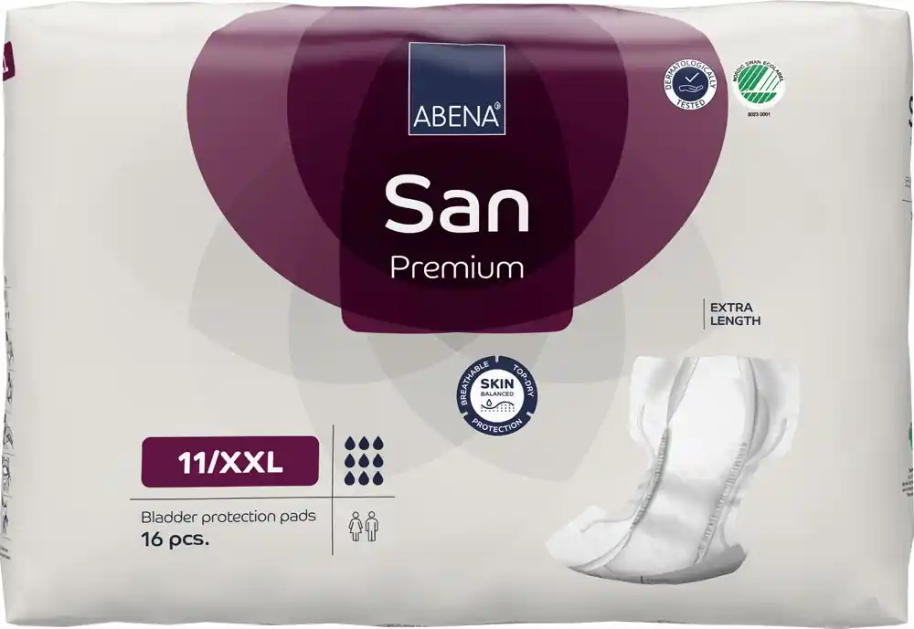 ABENA San PREMIUM 11 XXL - extra große Vorlagen (16 St. Packung) Zertifiziert