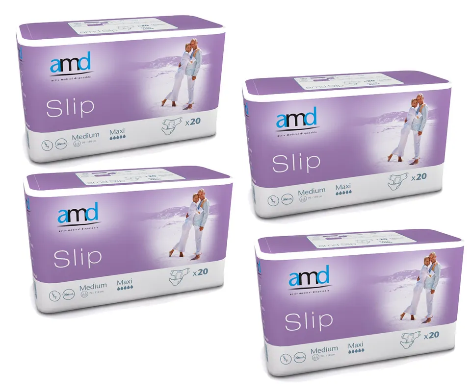 AMD SLIP - (MAXI) - Inkontinenzwindeln - Gr. Medium (M) - 4x20 St. Karton Finale Aktion