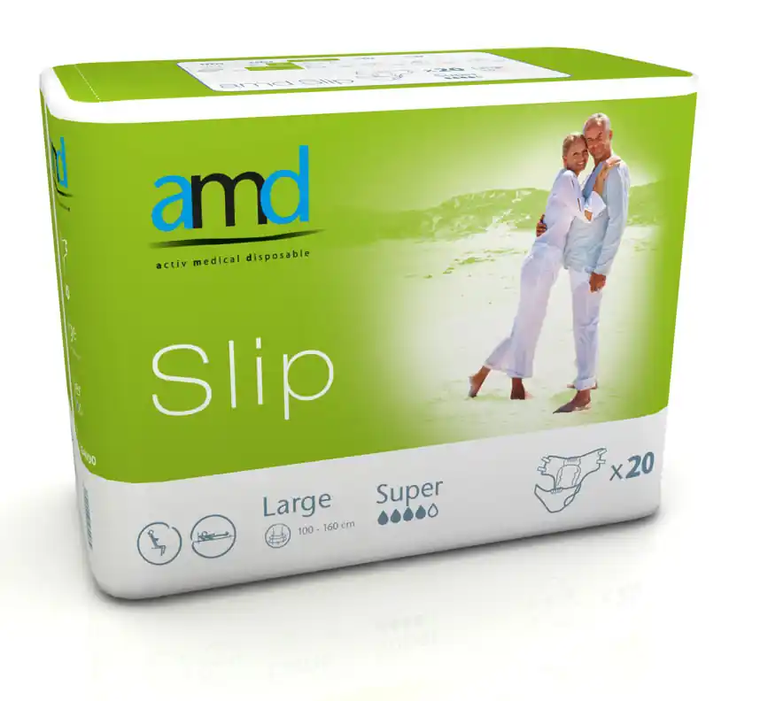 AMD SLIP - (SUPER) - Inkontinenzwindeln - Gr. Large (L) - 20 Stück Schneller Versand
