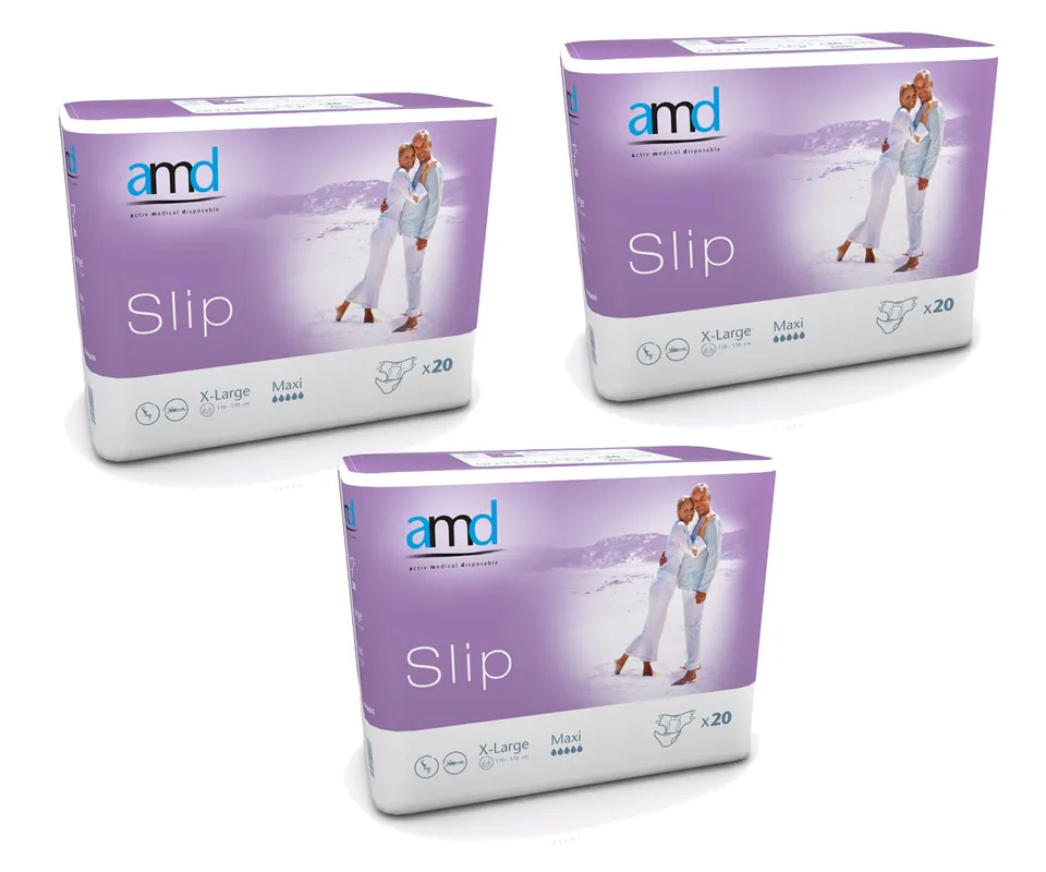 Jetzt Kaufen AMD SLIP - (MAXI) - Inkontinenzwindeln - Gr. X-Large (XL) - 3x20 St. Karton