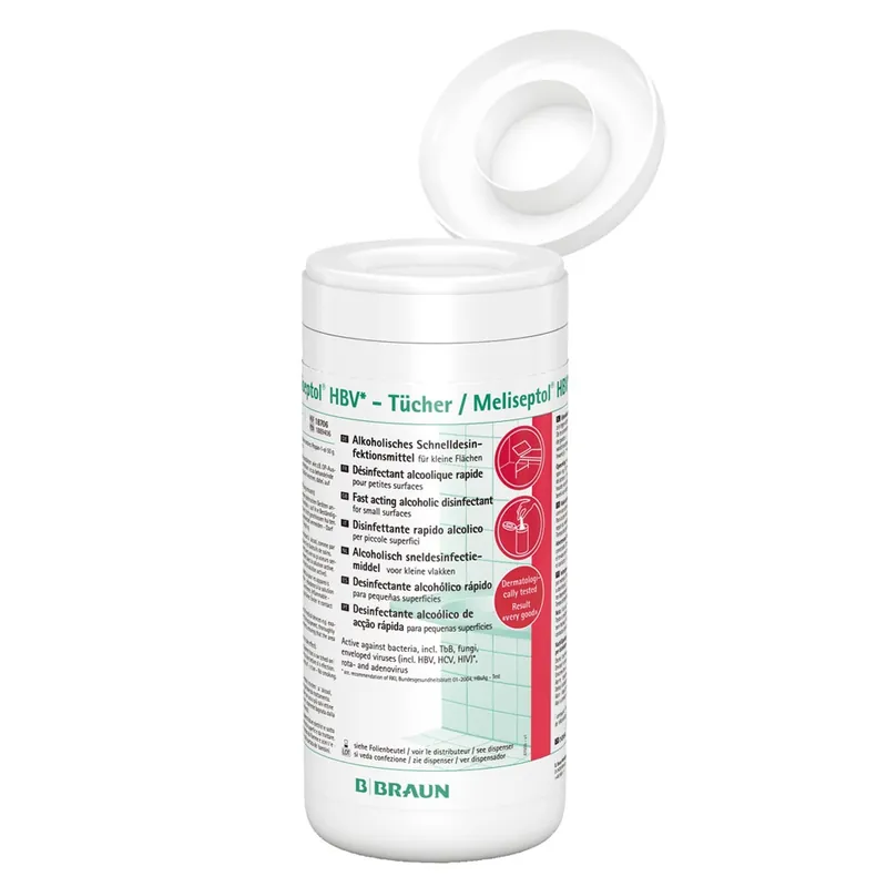 Neue Ware B.BRAUN Meliseptol HBV Desinfektionstücher - BOX - 100 Stück