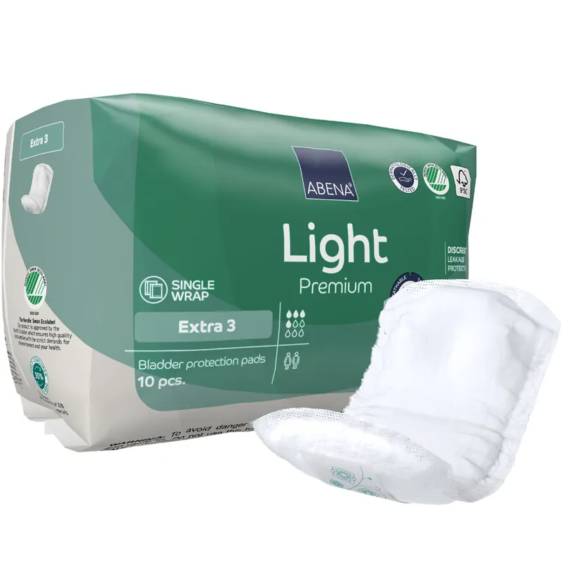 ABENA Light EXTRA 3 - Inkontinenzeinlagen für Frauen - 500ml - 10St. Packung Nur Für Kurze Zeit