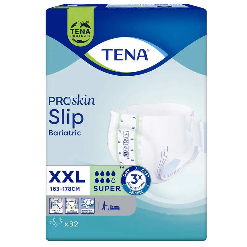 TENA Slip Bariatric Super - Windeln Gr. XXL (163-178 cm) - 32 St. Pack Sofort Bestellen