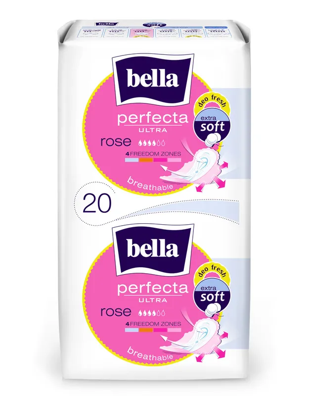 Bestpreis Bella Perfecta Ultra Binden ROSE mit Frischeduft und Flügel - extra Soft - 20 Stück