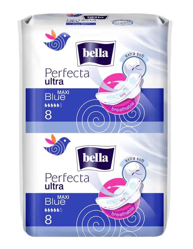 Heißes Angebot Bella Perfecta Ultra Binden MAXI BLUE mit Flügel - extra Soft - 16 Stück