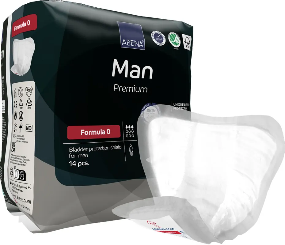 ABENA Man Formula 0 Premium - Inkontinenzeinlagen für den Mann - 250ml - 14 Stück Markenprodukt
