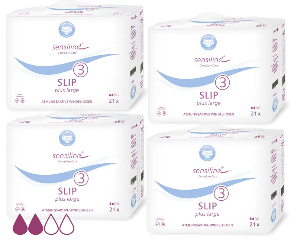 Sensilind SLIP - PLUS Large (L) - Inkontinenzwindeln - 4x21 Stück Sale