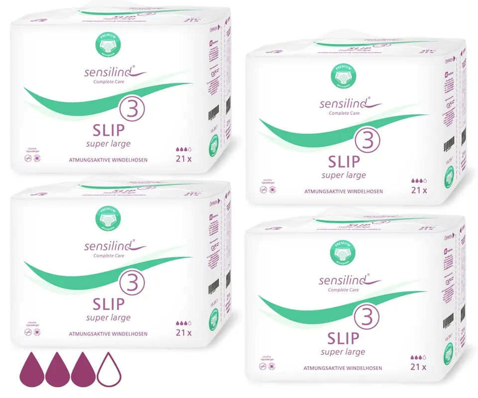 Sichere Zahlung Sensilind SLIP - SUPER Large (L) - Inkontinenzwindeln - 4x21 Stück