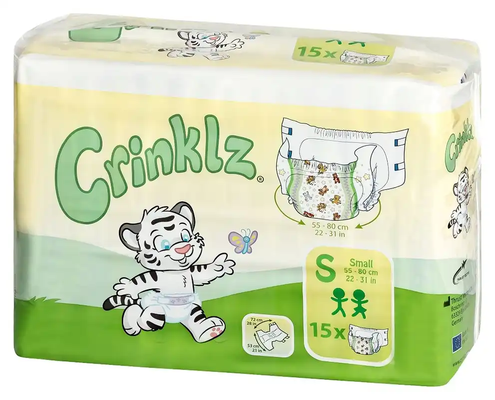 Crinklz Windeln "Original" mit lustigen Bärchen Motiven - Small (S) Neu