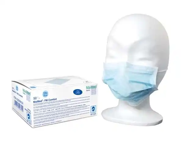 MaiMed - FM Comfort - medizinischer Einweg- Mundschutz, mit Nasenbügel & Ohrschlaufen.- 50er Pack Bestseller
