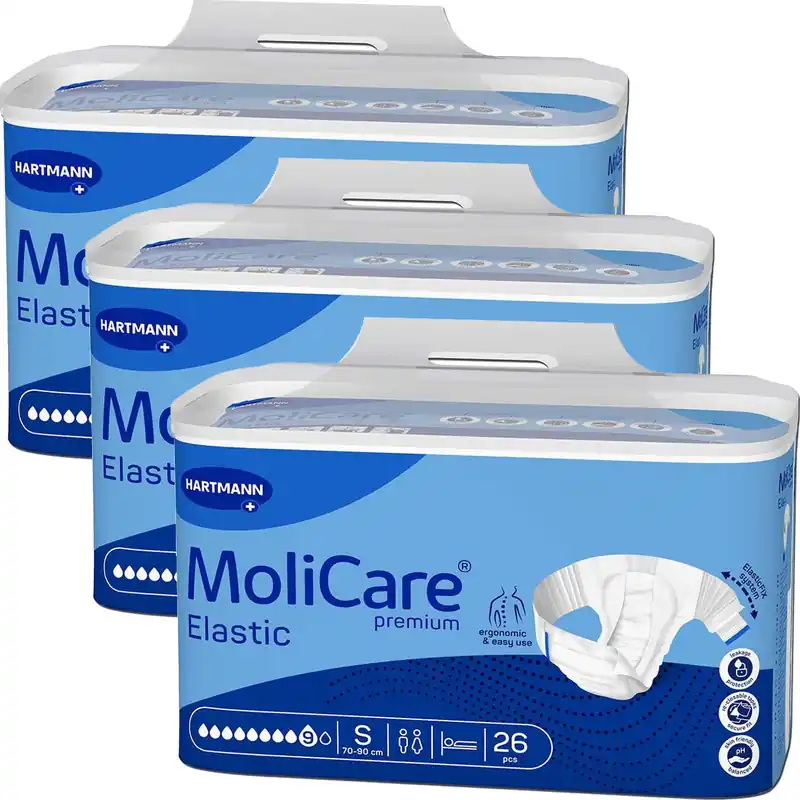 Ausverkauf HARTMANN MoliCare® Premium ELASTIC - 9 Tropfen - Gr. Small (S), Inkontinenzwindel - 78 Stück