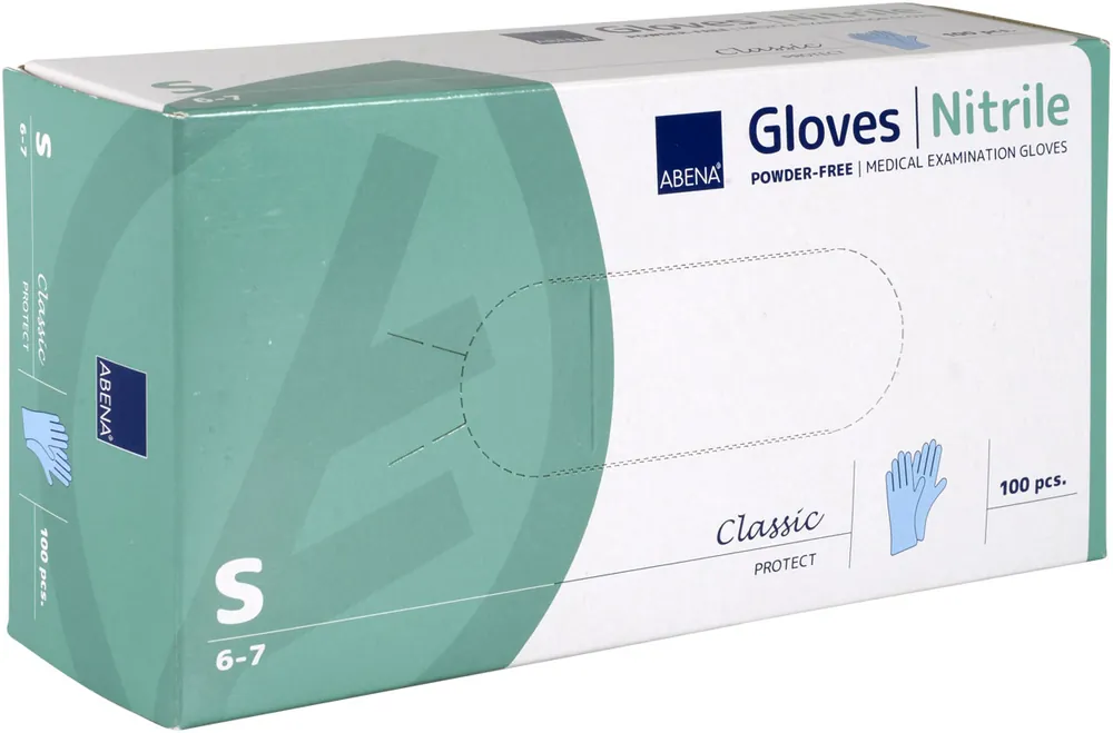 ABENA Einmalhandschuhe NITRIL puderfrei 100 Stück Größe: S Top-Preis