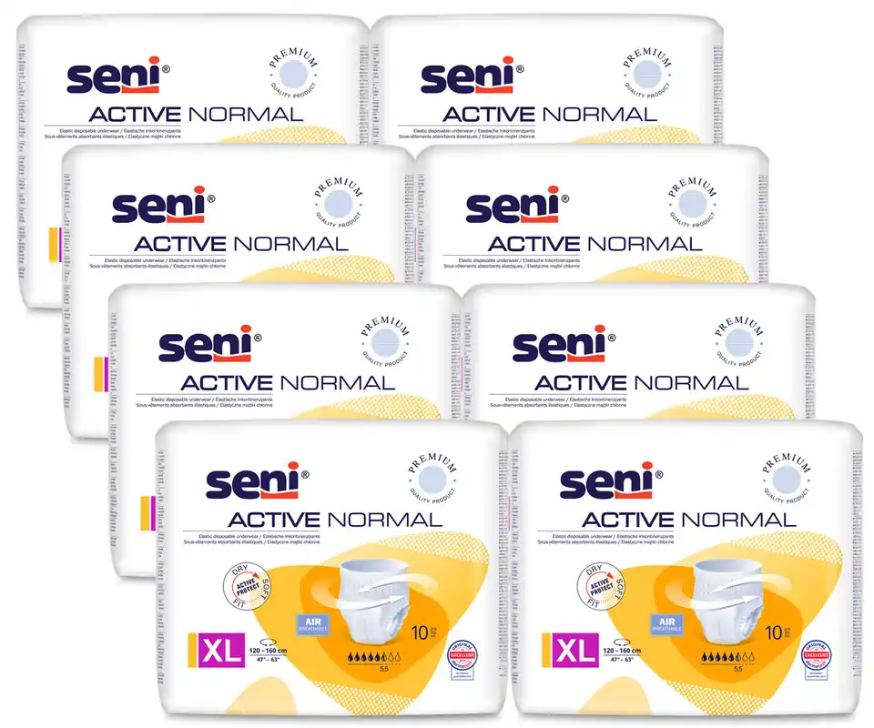 SENI Active NORMAL Inkontinenz-Pants EXTRA LARGE | 8x10 (80) Stück Top-Seller