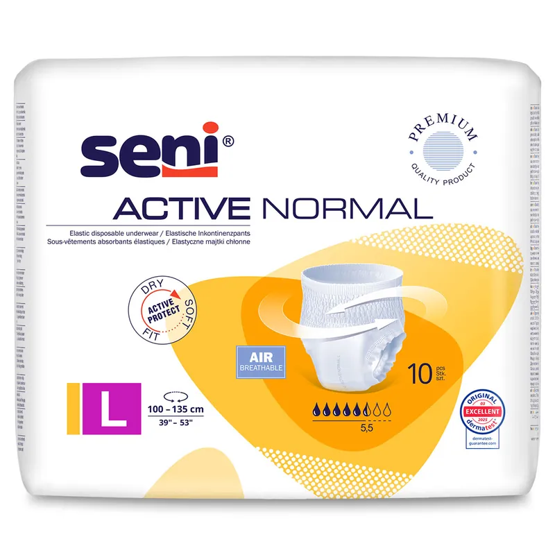 SENI Active NORMAL Inkontinenz-Pants LARGE | 10 Stück Packung Schnäppchen