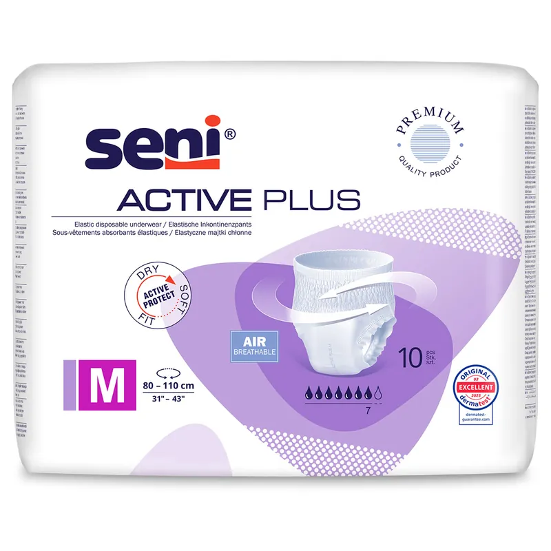 Geprüft SENI Active PLUS - Inkontinenz-Pants MEDIUM | 10 Stück Pack