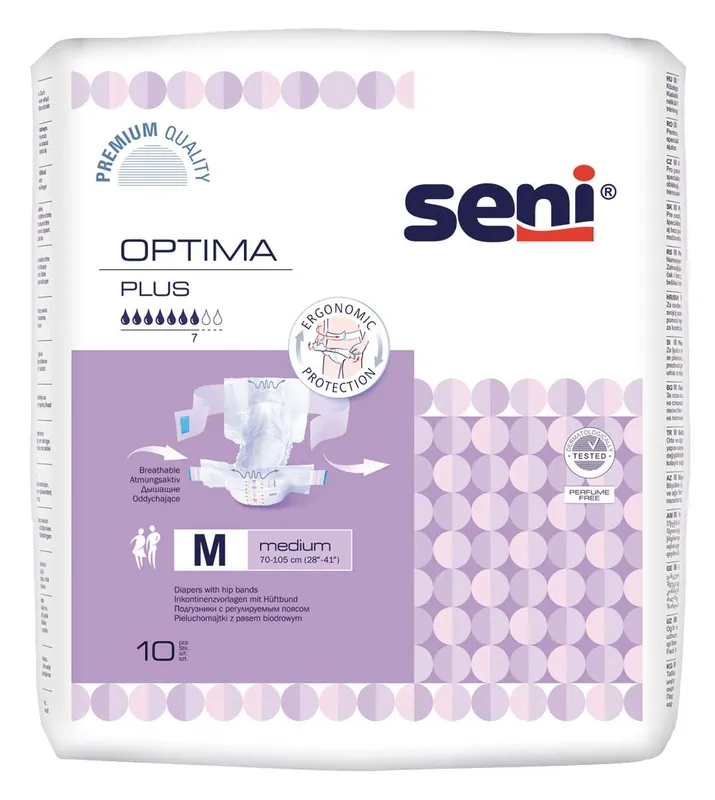 Top-Preis SENI Optima PLUS - mit Hüftbund, Gr.2 MEDIUM 10 St. Packung