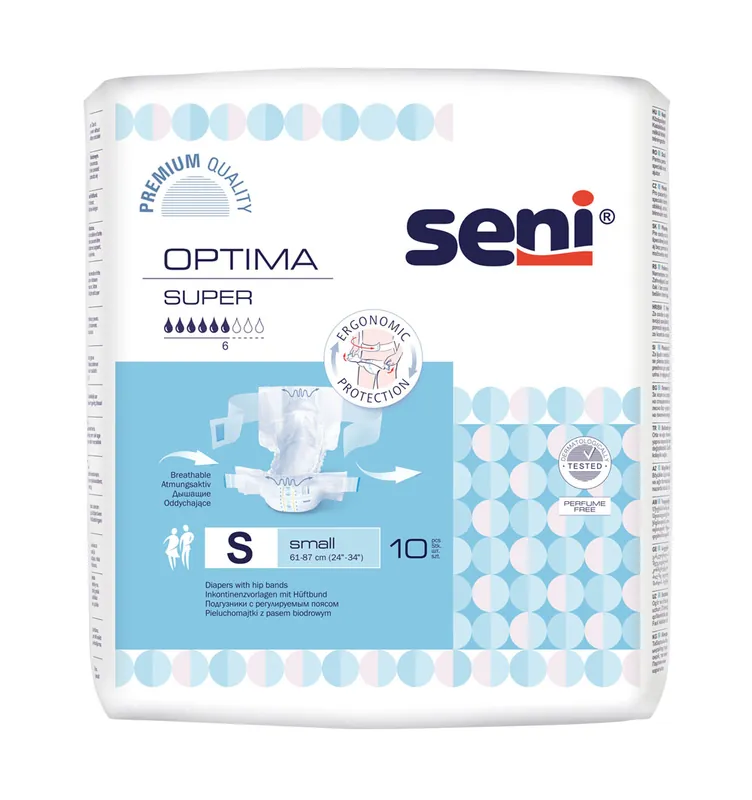 SENI Optima SUPER - Vorlagen mit Hüftbund, Gr.1 SMALL 10 St. Packung Saisonangebot