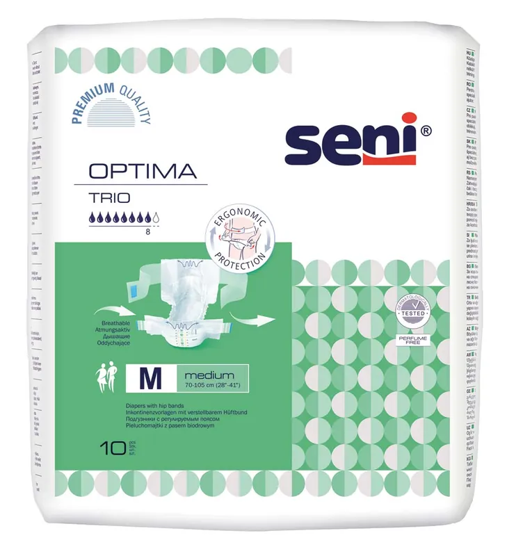 SENI Optima TRIO - Vorlagen mit Hüftbund, Gr.2 MEDIUM 10 St. Packung Schneller Versand