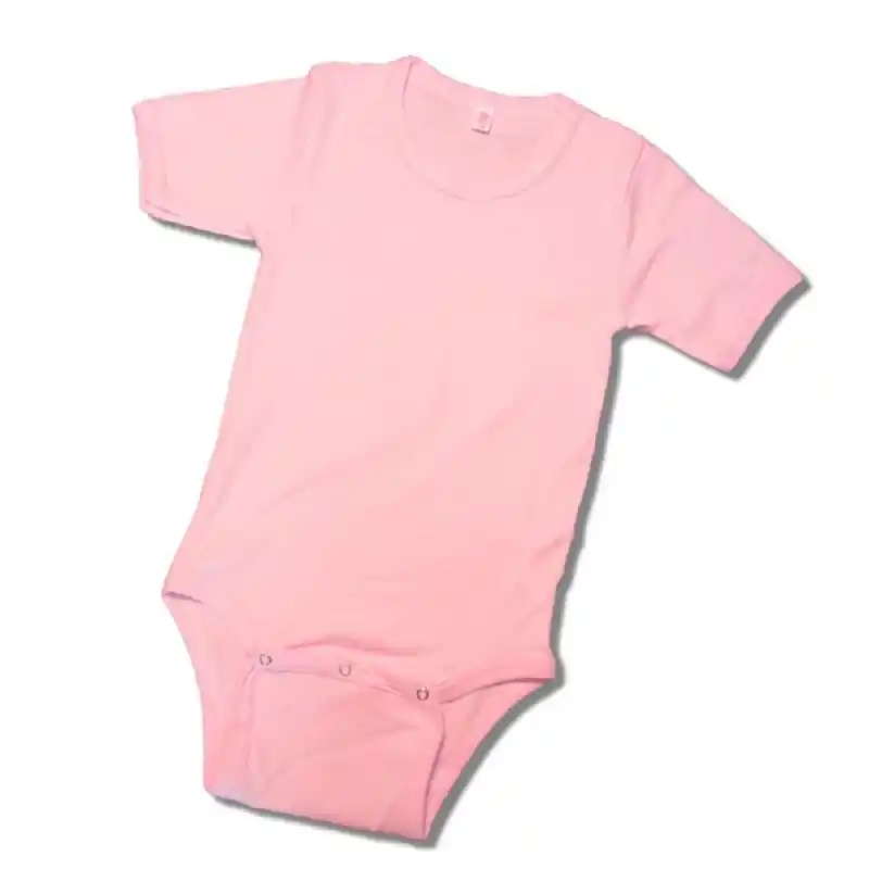 Top-Preis Kinderbody mit kurzen Arm - Schritt knöpfbar - Farbe: ROSA 188