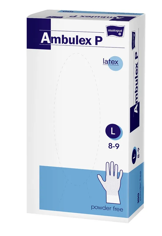 Markenprodukt Ambulex Einmalhandschuhe Latex puderfrei 100 Stück Größe L