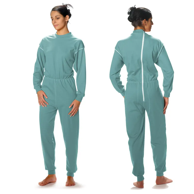 JANUS Pflegeoverall 7016, lange Ausführung mit langem Arm undBein, unisex, mit schrägen Rückenreißverschluss L strelitzie Super-Preis